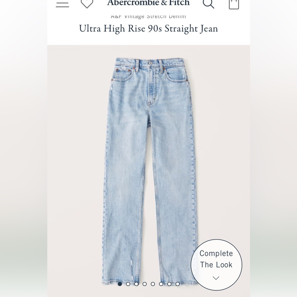 Abercrombie ultra high rise 90s straight jean